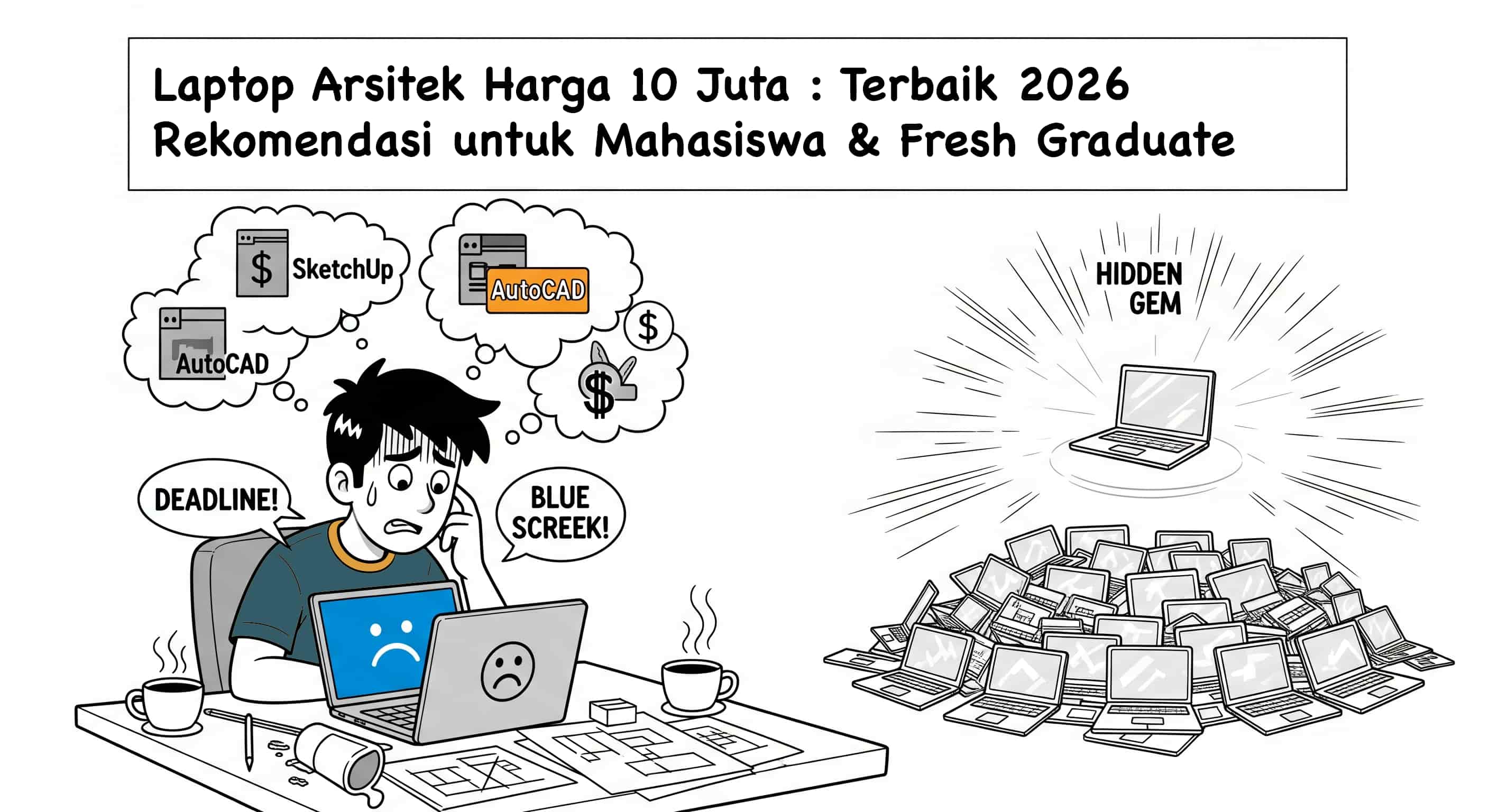 Laptop Arsitek Harga 10 Juta: Rekomendasi Terbaik untuk Mahasiswa & Fresh Graduate (2026)