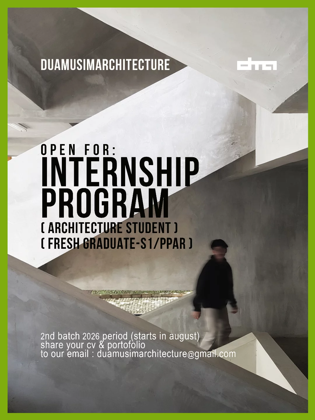 Poster Lowongan Internship Program di Duamusimarchitecture 1