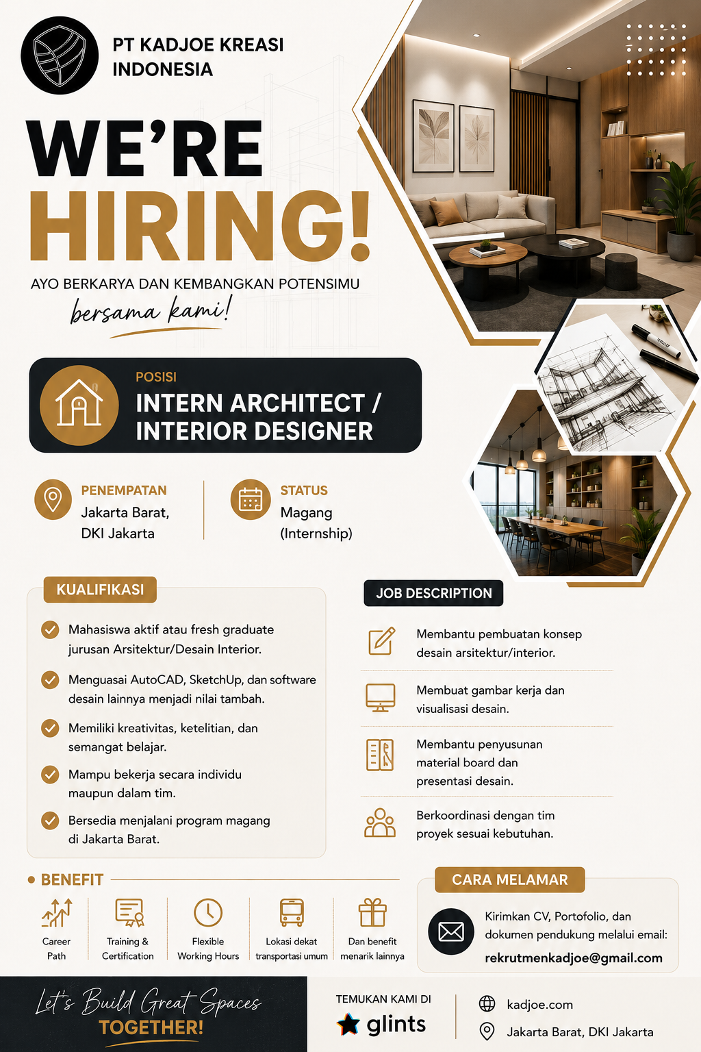 Poster Design Interior di Rekrutmen Kadjoe 1