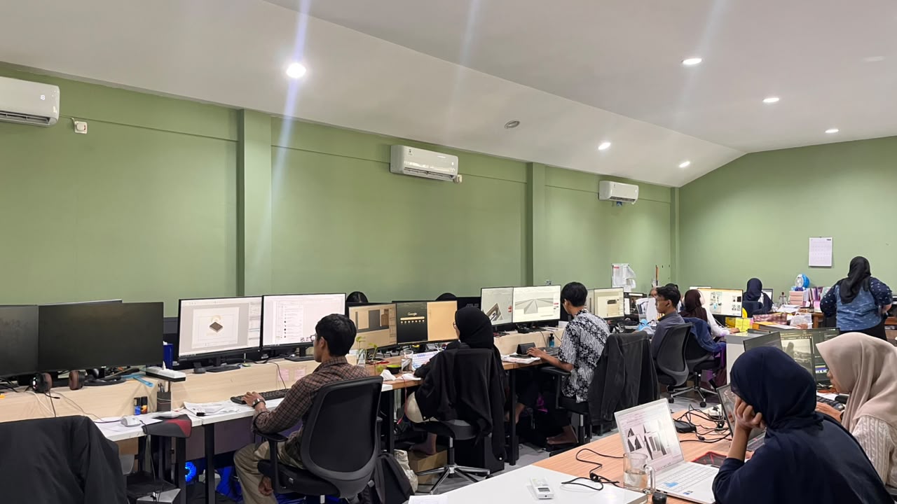 Suasana kerja Desainer Simple