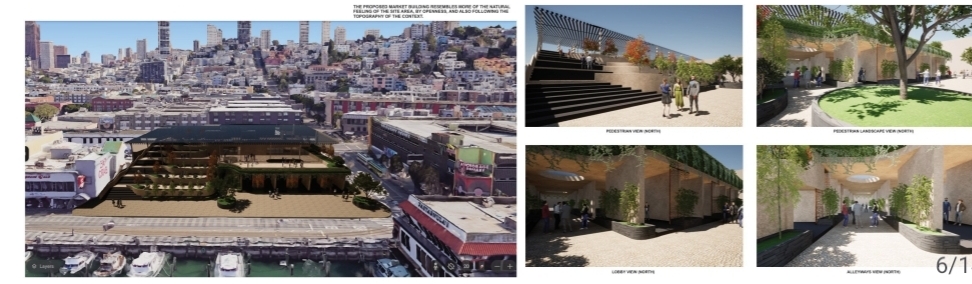 Hybrid housing, markets, museum, sport center (cube), house , school